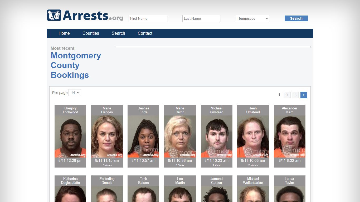 Montgomery County Arrests and Inmate Search
